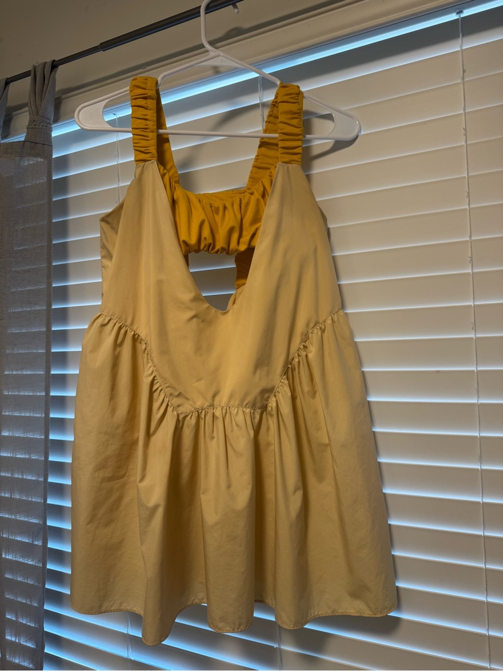 Free People Yellow Tiered Midi Dress